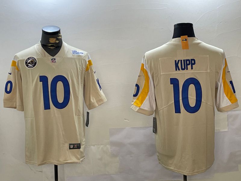 Men Los Angeles Rams #10 Kupp Cream Second generation 2024 Nike Limited NFL Jersey style 2->los angeles rams->NFL Jersey